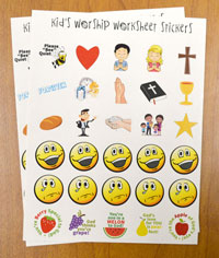 KID'S WORSHIP WORKSHEET STICKERS REFILL 13 sheets