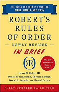 Robert's Rules of Order In Brief Newly Revised, 3rd edition