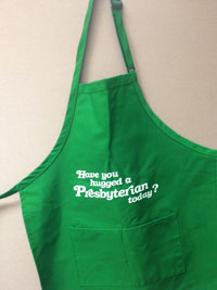 HAVE YOU HUGGED KELLY GREEN APRON